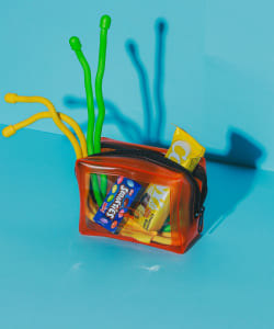 【別注】nahe(R) / パッキングポーチ SS クリア オレンジ