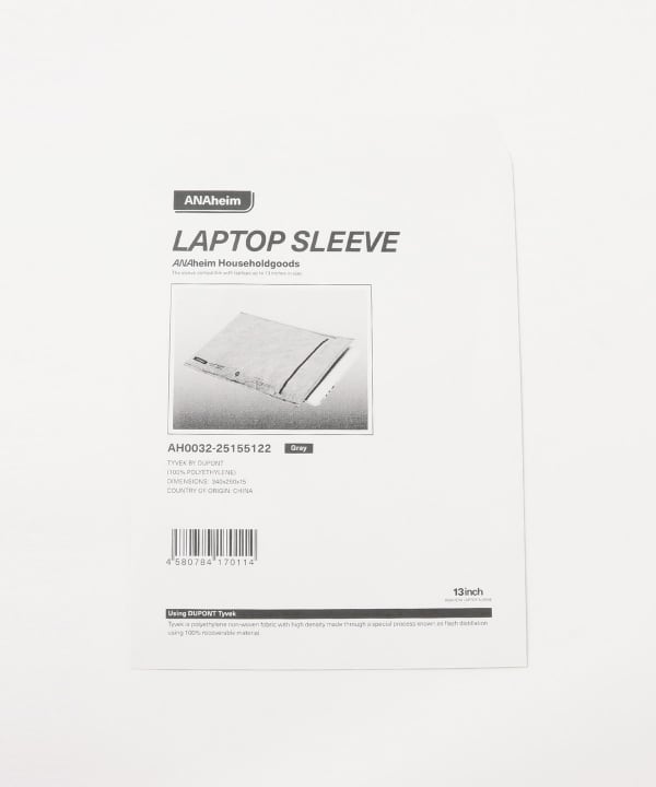ANAheim / Tyvek(R) Laptop Sleeve 13inch