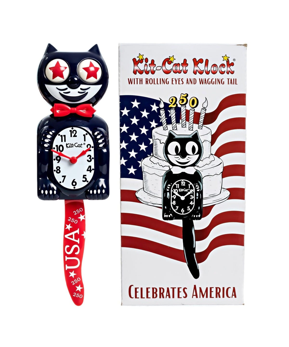 アルベロベロ猫耳ビーズ装飾時計 bPr BEAMS（bPrビームス）California Clock / Kit-Cat Klock Old Glory