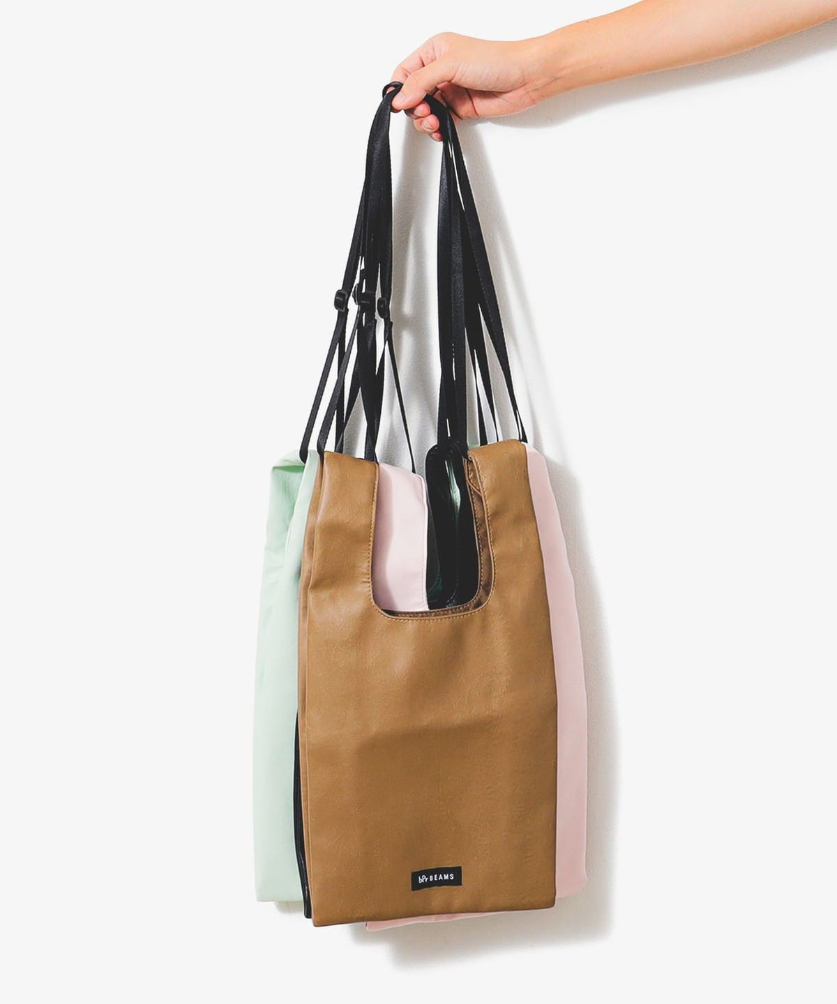 フェイクレザー ショッパー バッグ MEN MOCHA ONE SIZE フェイクレザー ショッパー バッグ MEN MOCHA ONE SIZE