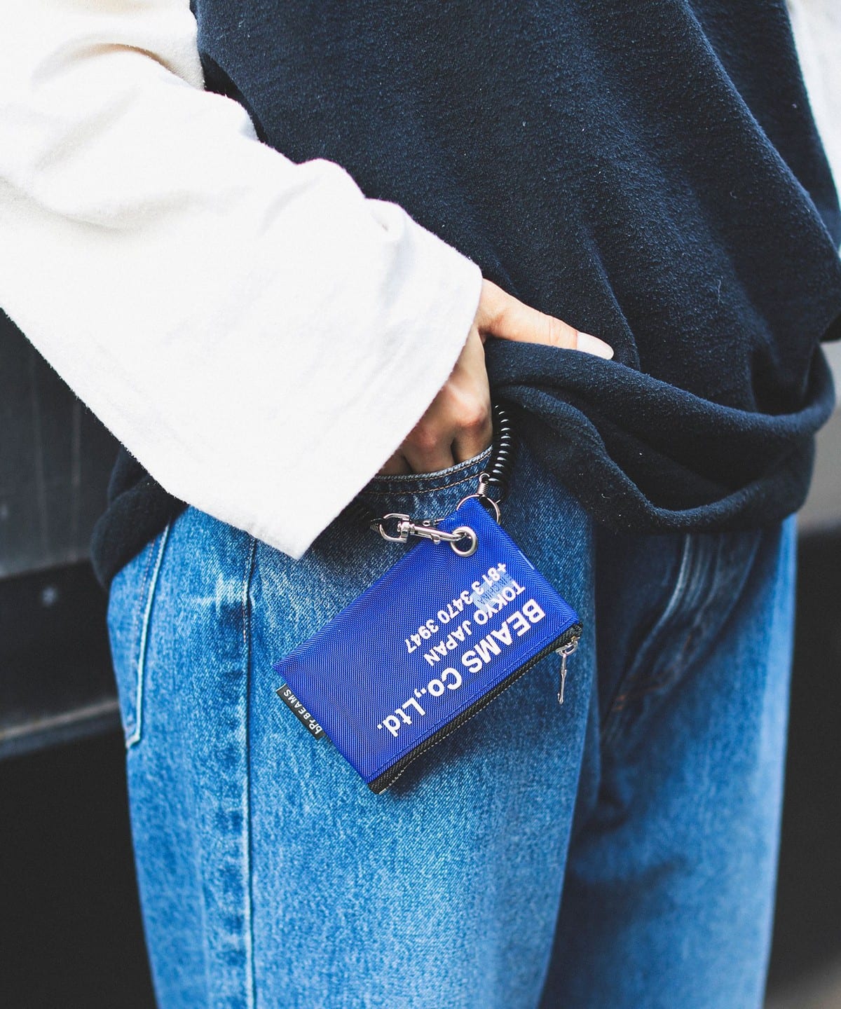 ナイロン メッシュ ロゴ ポーチ XS 財布・小物 MEN BLUE ONE SIZE ナイロン メッシュ ロゴ ポーチ XS 財布・小物 MEN BLUE ONE SIZE