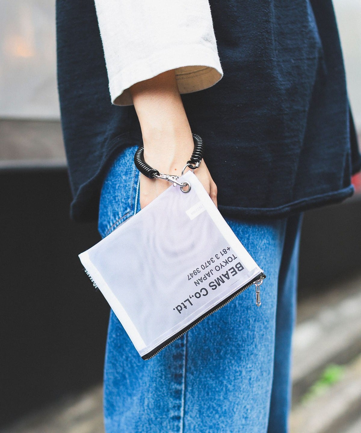 ナイロン メッシュ ロゴ ポーチ S 財布・小物 MEN WHITE ONE SIZE ナイロン メッシュ ロゴ ポーチ S 財布・小物 MEN WHITE ONE SIZE