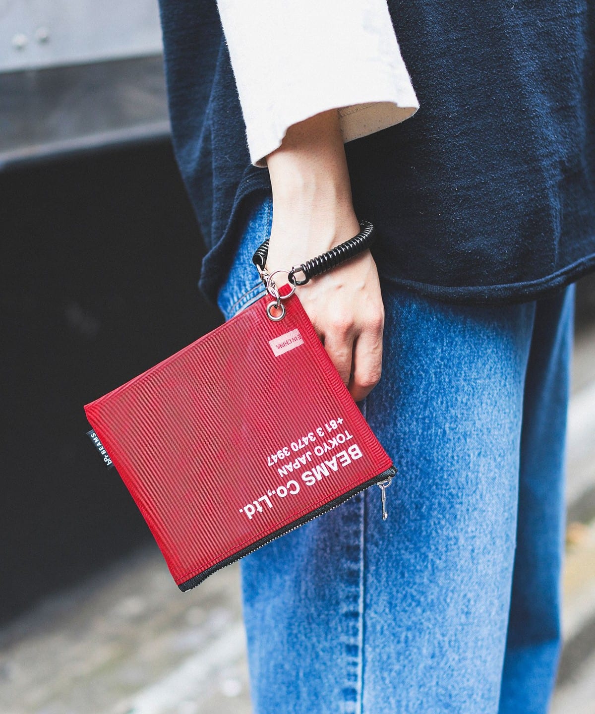 ナイロン メッシュ ロゴ ポーチ S 財布・小物 MEN RED ONE SIZE ナイロン メッシュ ロゴ ポーチ S 財布・小物 MEN RED ONE SIZE