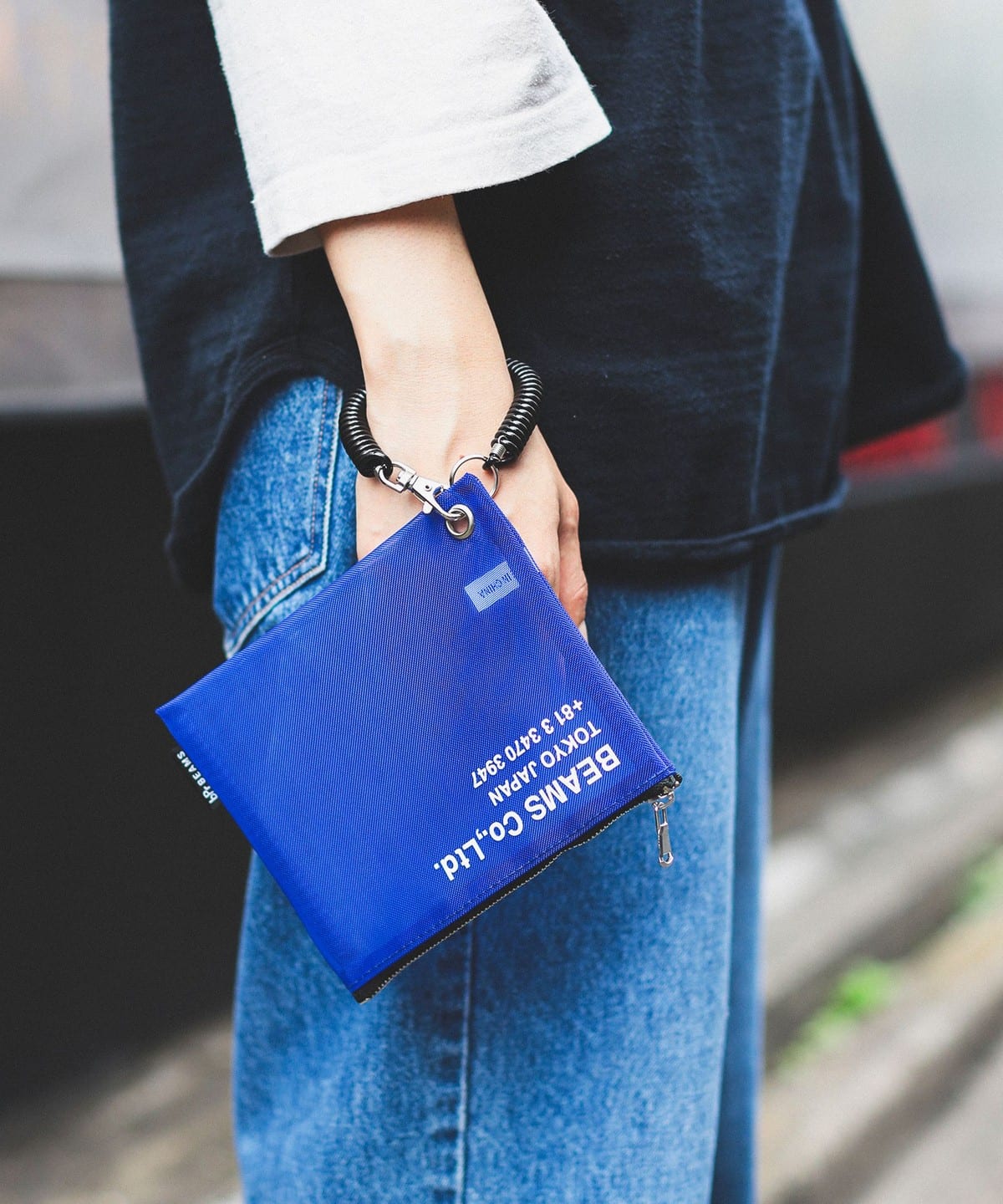 ナイロン メッシュ ロゴ ポーチ S 財布・小物 MEN BLUE ONE SIZE ナイロン メッシュ ロゴ ポーチ S 財布・小物 MEN BLUE ONE SIZE