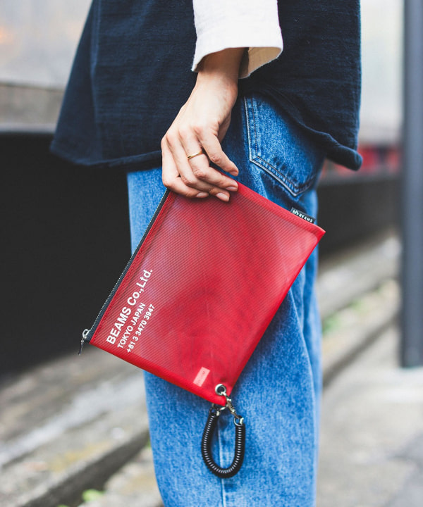 Nylon Mesh Logo Pouch Medium