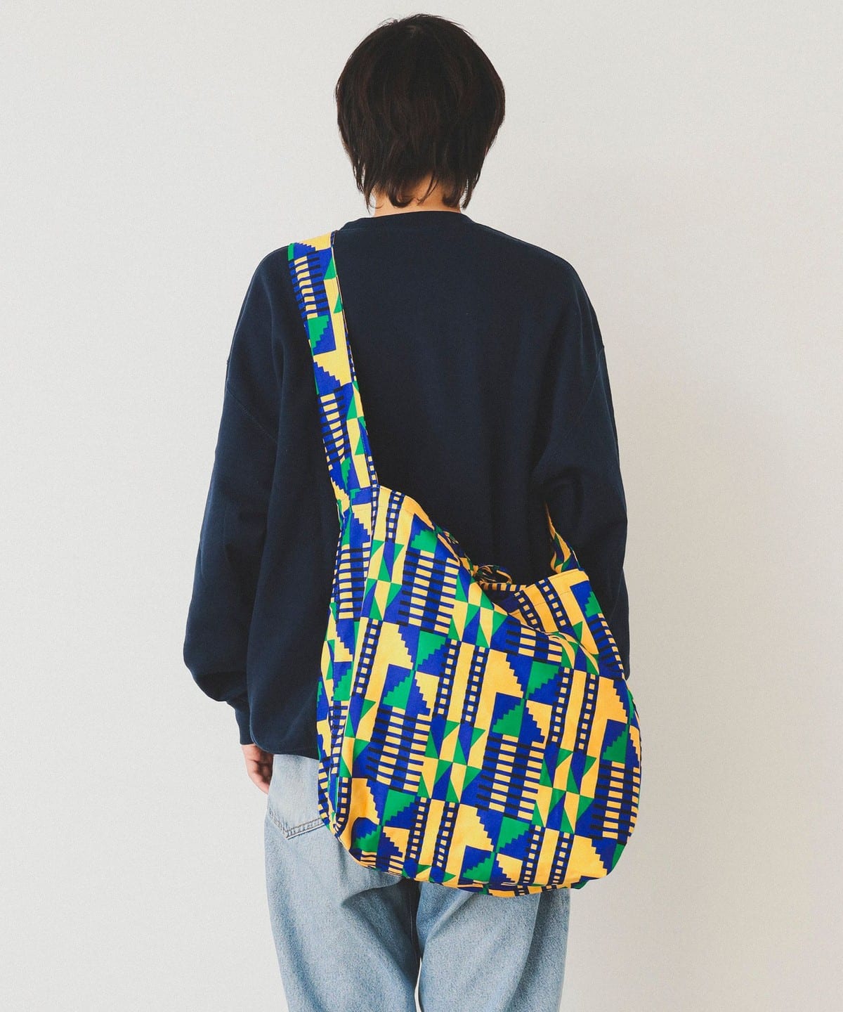 バティック ショルダー エコ バッグ 2025 バッグ MEN YELLOW/GEOMETRIC ONE SIZE バティック ショルダー エコ バッグ 2025 バッグ MEN YELLOW/GEOMETRIC ONE SIZE