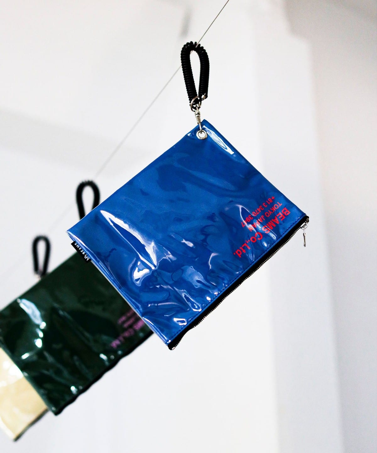 ポリウレタン ロゴ ポーチ M 財布・小物 MEN BLUE ONE SIZE ポリウレタン ロゴ ポーチ M 財布・小物 MEN BLUE ONE SIZE