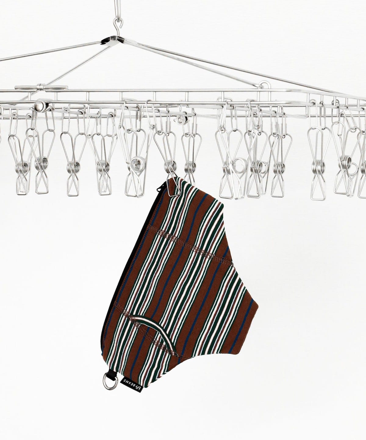 ボーダー ポーチ 財布・小物 MEN BROWN ONE SIZE