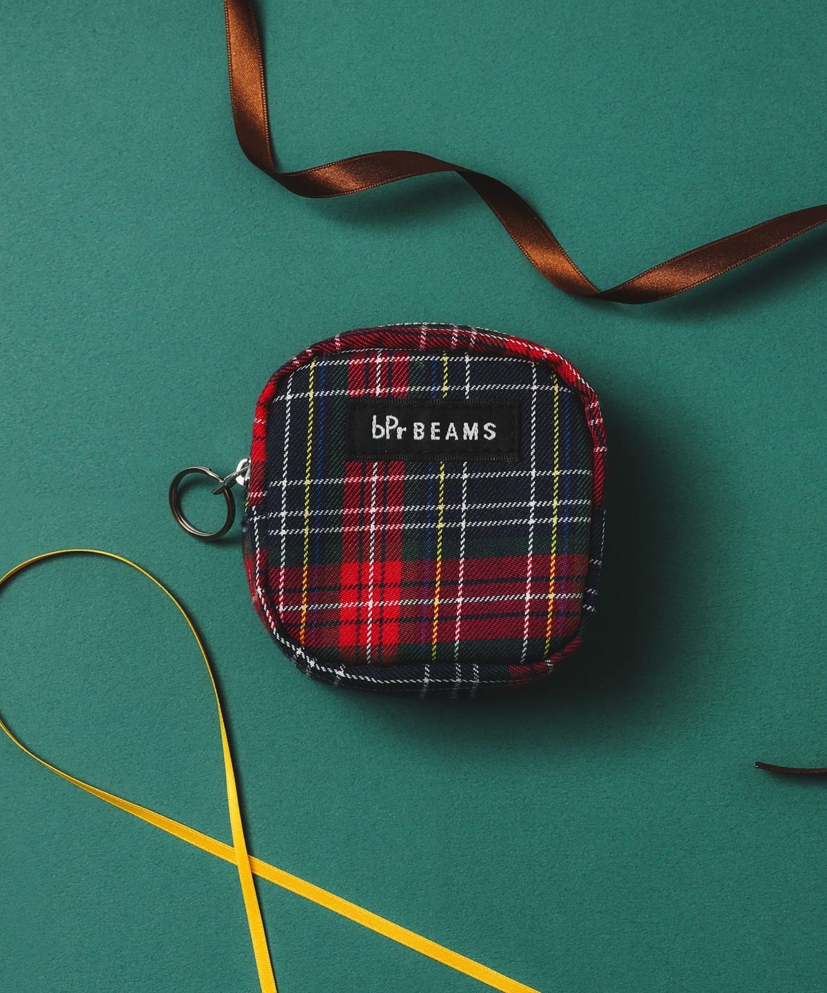 bPr BEAMS（bPrビームス） チェック ポーチ S（財布・小物 ポーチ