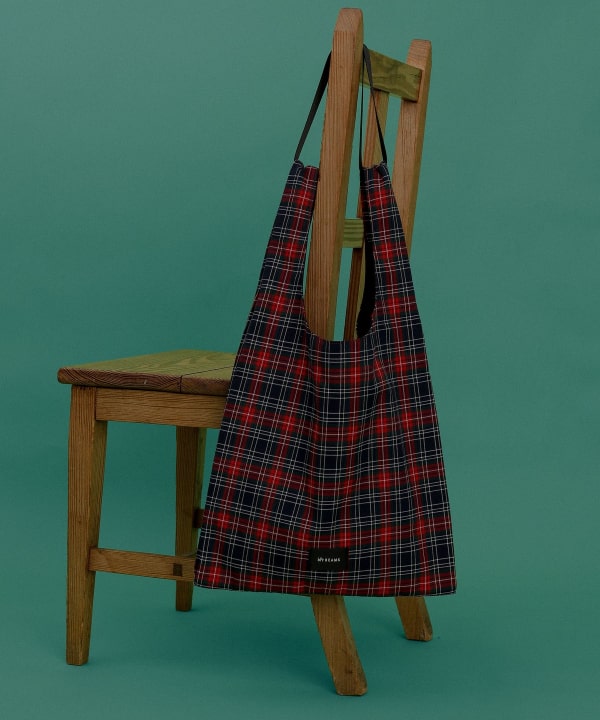 bPr BEAMS（bPrビームス）チェック ショッパー L（バッグ ショルダー