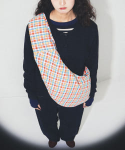 チェック ラウンド エコバッグ