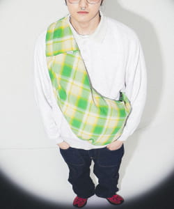 チェック ラウンド エコバッグ