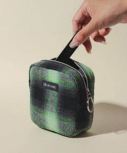 オンブレチェック ポーチ M