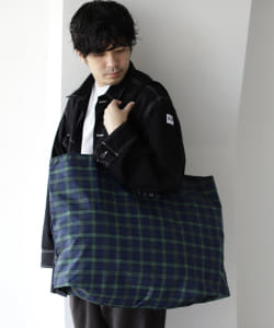 BEAMS / チェック マーケット トートバッグ