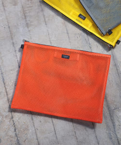 STANDARD SUPPLY × BEAMS / 別注 メッシュ フラット ポーチ L