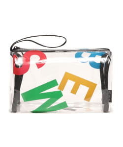 BEAMS / PVC クリア ロゴ ポーチ M
