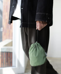 STANDARD SUPPLY × BEAMS / 別注 W DRAW STRING POUCH M