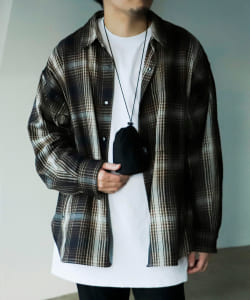 STANDARD SUPPLY × BEAMS / 別注 W DRAW STRING POUCH S
