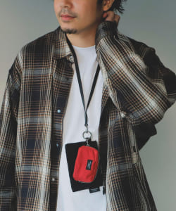 STANDARD SUPPLY × BEAMS / 別注 ネックストラップ付 Wポーチ