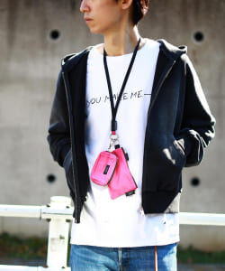 STANDARD SUPPLY × BEAMS / 別注 ネックストラップ付 Wポーチ