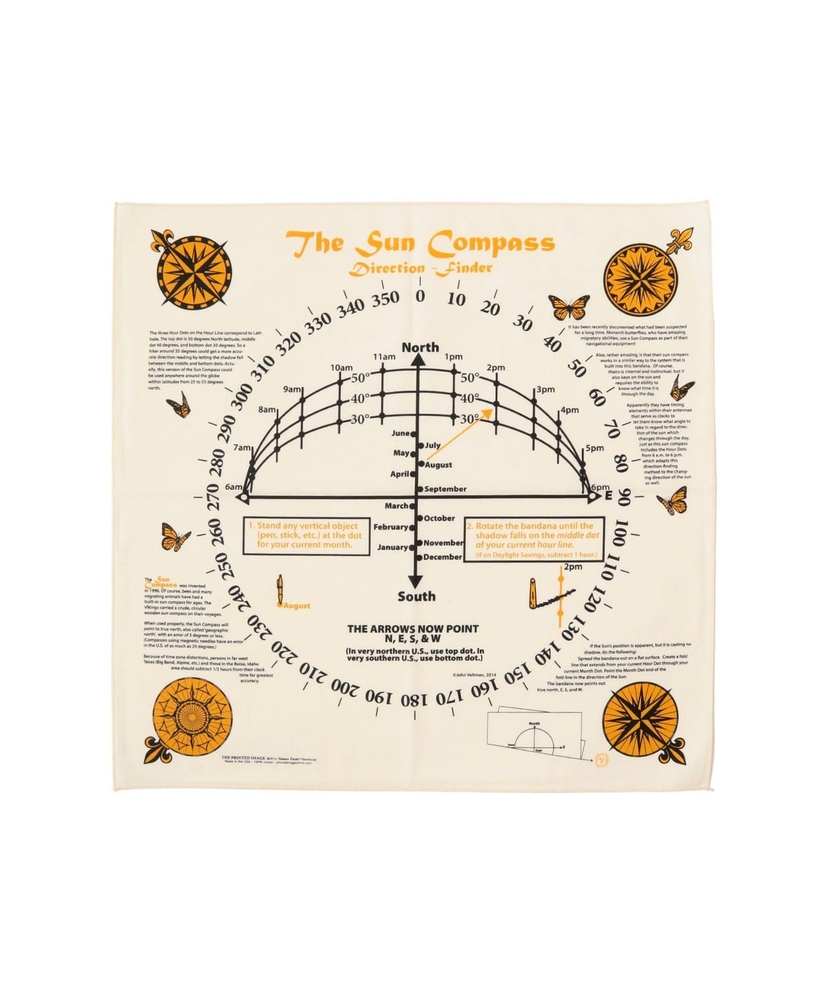 The Printed Image / BANDANA 財布・小物 MEN SUN COMPASS NATURAL ONE SIZE The Printed Image / BANDANA 財布・小物 MEN SUN COMPASS NATURAL ONE SIZE