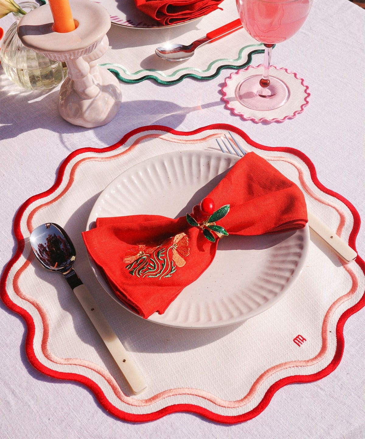 MAISON DE ART / TABLEMAT FLORIA インテリア MEN RED ONE SIZE MAISON DE ART / TABLEMAT FLORIA インテリア MEN RED ONE SIZE