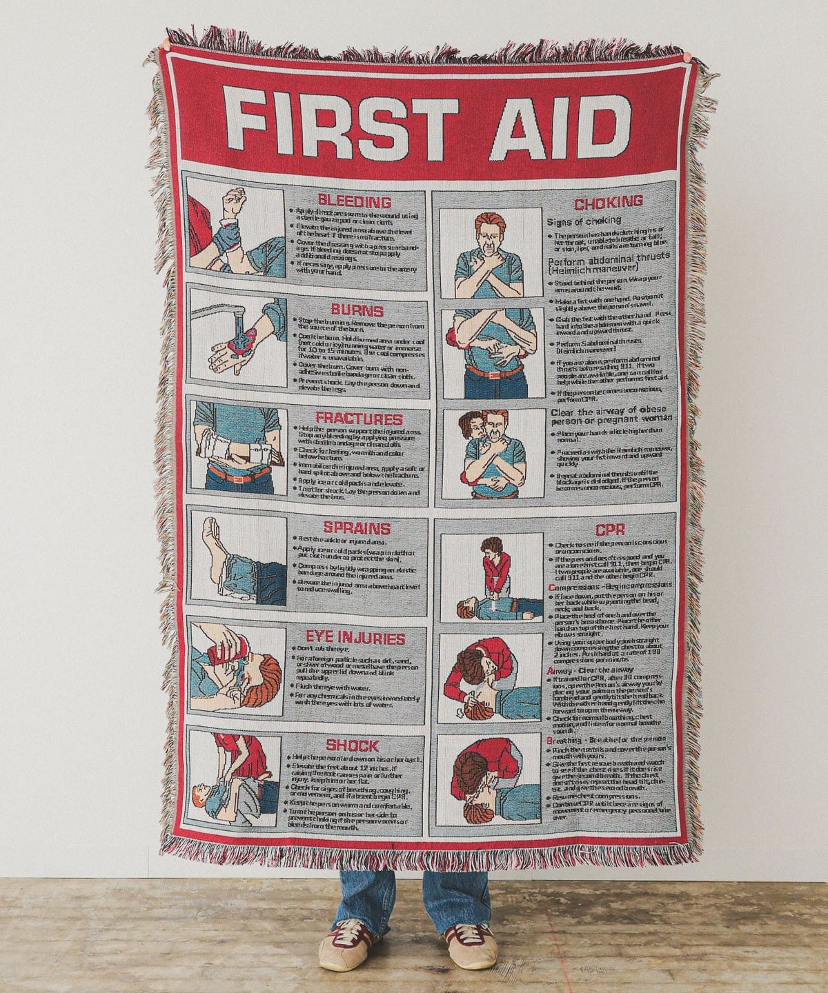 First Aid スローケット インテリア MEN RED ONE SIZE First Aid スローケット インテリア MEN RED ONE SIZE