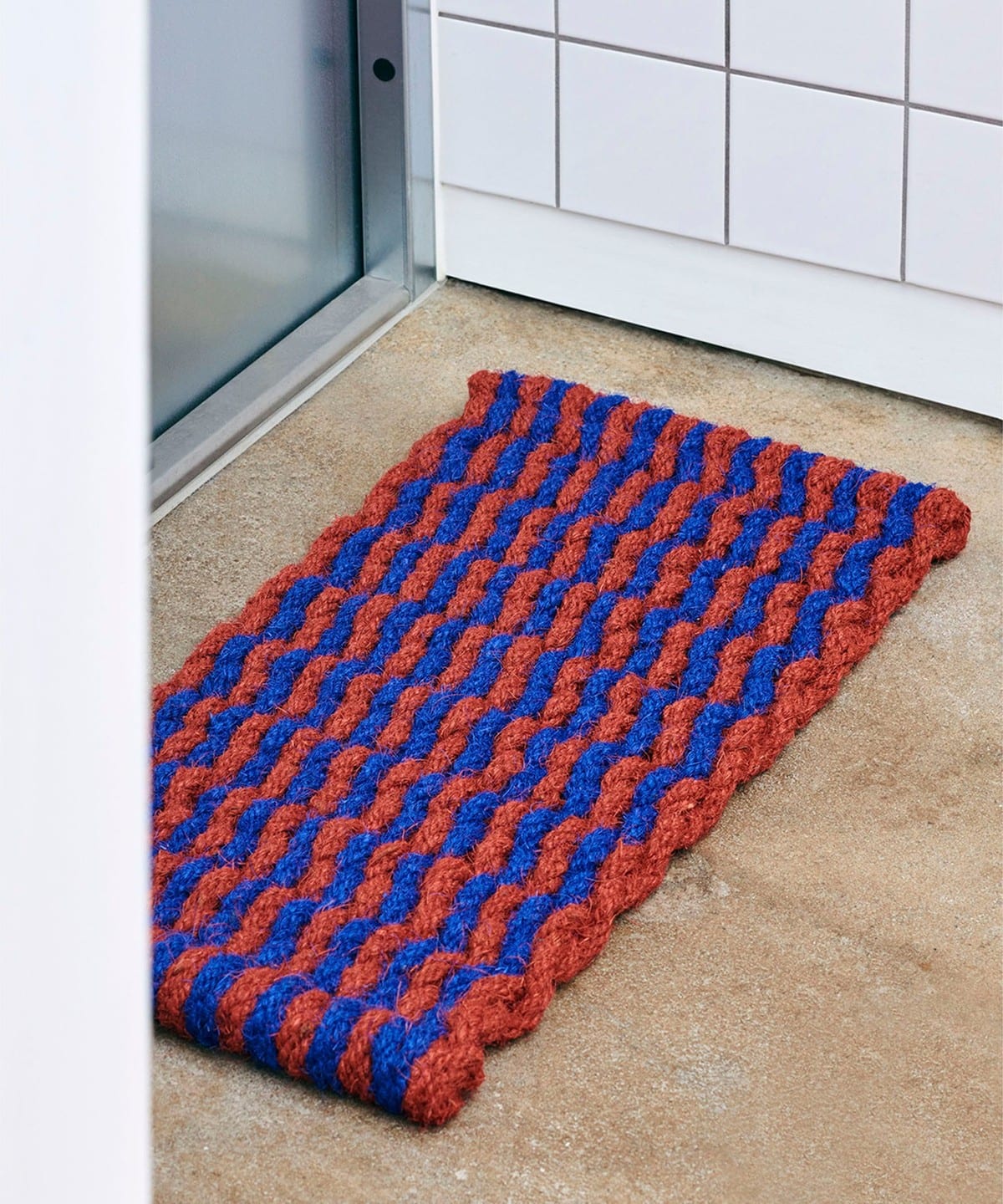 HAY / COCO DOOR MAT インテリア MEN STRIPE BROWN NAVY ONE SIZE HAY / COCO DOOR MAT インテリア MEN STRIPE BROWN NAVY ONE SIZE
