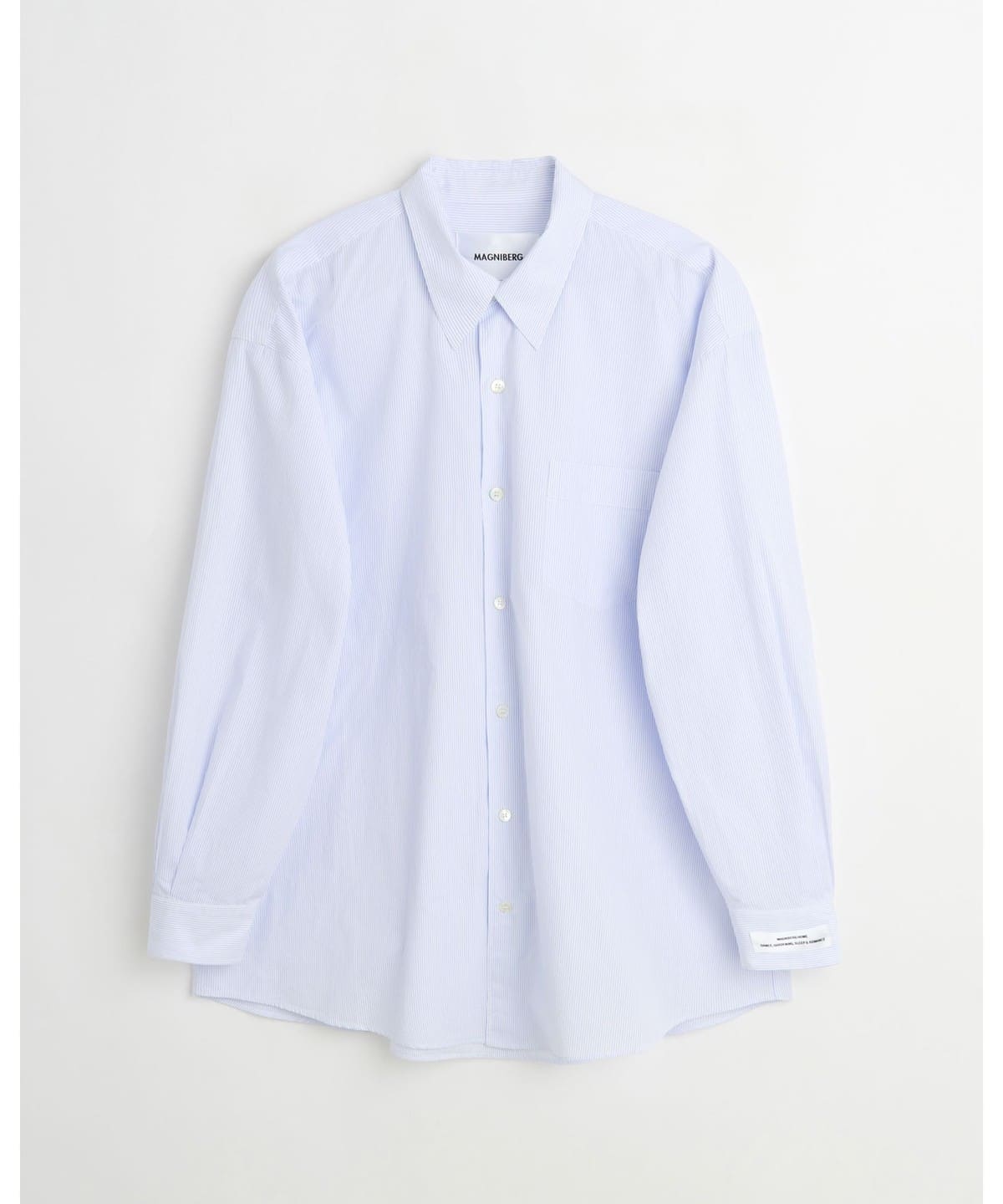 Magniberg / Night shirt �V���c�E�u���E�X MEN LIGHT BLUE MINI STRIPES L