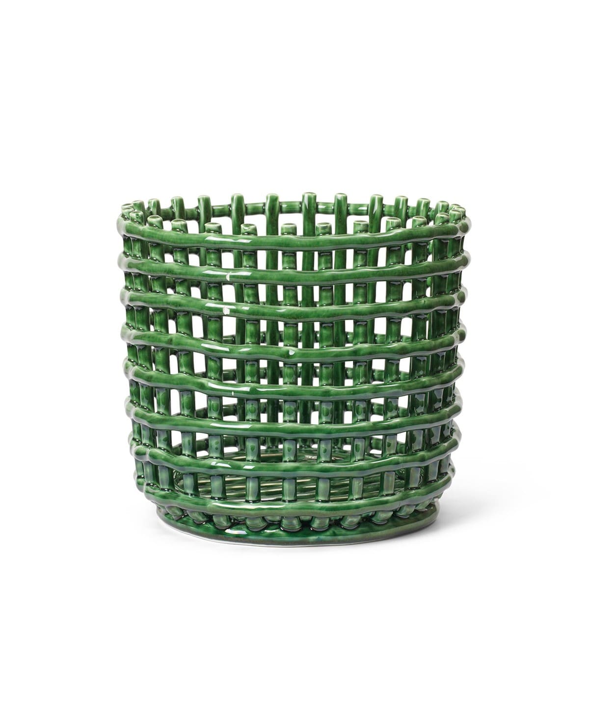 ferm LIVING / Ceramic Basket L インテリア MEN EMERALD GREEN ONE SIZE ferm LIVING / Ceramic Basket L インテリア MEN EMERALD GREEN ONE SIZE