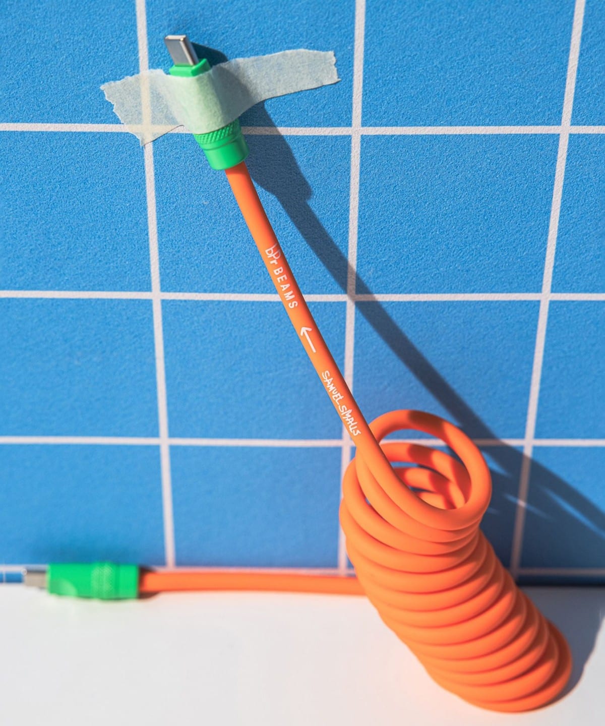 【別注】SAMUEL SMALLS / Super Spiral Cable 雑貨・ホビー MEN NEON GREEN/CARROT ORANGE ONE SIZE 【別注】SAMUEL SMALLS / Super Spiral Cable 雑貨・ホビー MEN NEON GREEN/CARROT ORANGE ONE SIZE