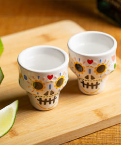 KIKKERLAND / Sugar Skull Shot Glasses