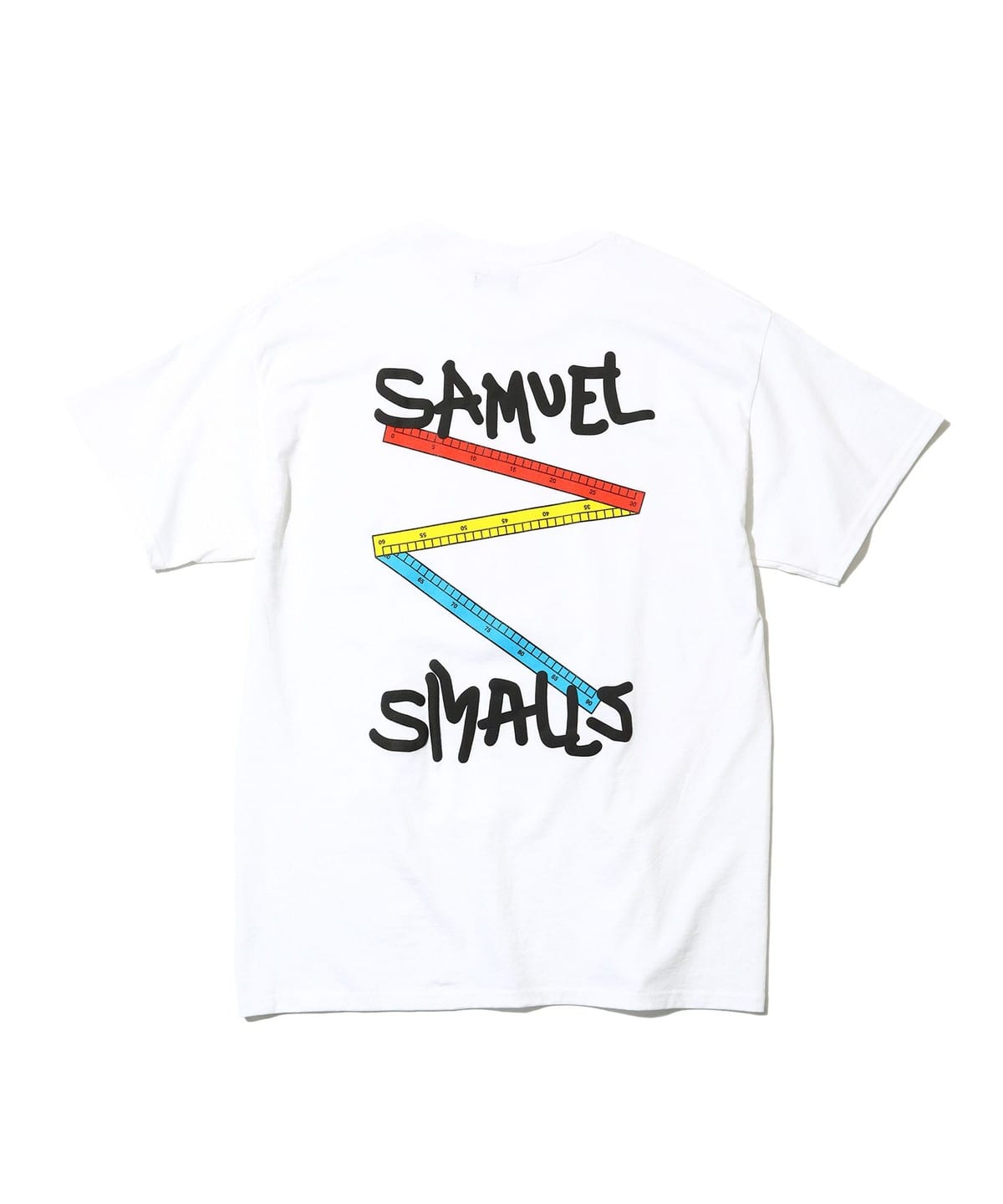 【別注】SAMUEL SMALLS / RULER T-SHIRT Tシャツ・カットソー MEN WHITE M 【別注】SAMUEL SMALLS / RULER T-SHIRT Tシャツ・カットソー MEN WHITE M