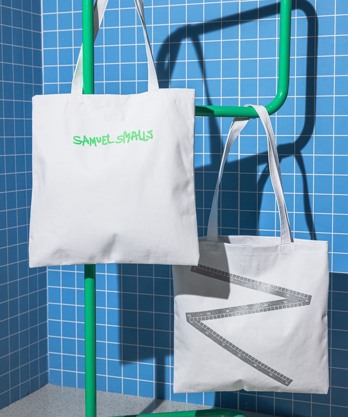 【別注】SAMUEL SMALLS / TOTE BAG バッグ MEN GRID ONE SIZE 【別注】SAMUEL SMALLS / TOTE BAG バッグ MEN GRID ONE SIZE