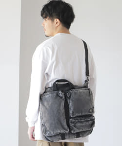 PORTER / 別注 TEHRAN Cheimcal Wash Denim Helmet Bag M