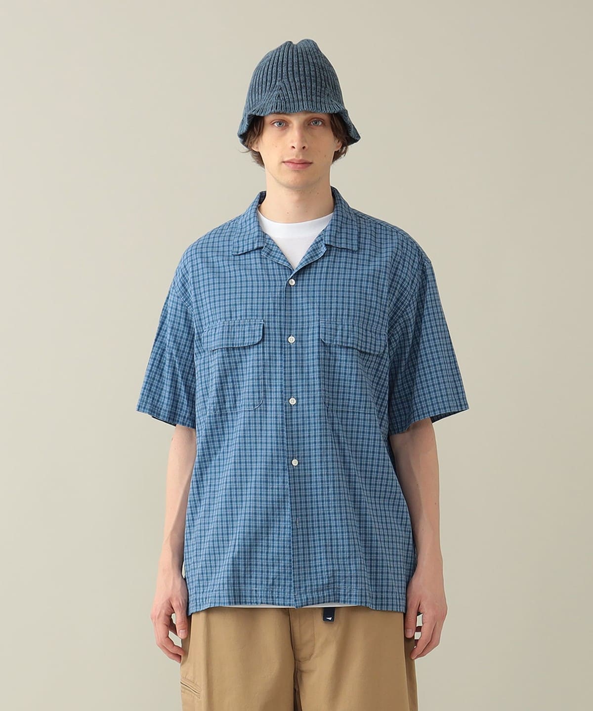 Sam Plaid Short Sleeve Shirt シャツ・ブラウス MEN BLUE XL Sam Plaid Short Sleeve Shirt シャツ・ブラウス MEN BLUE XL