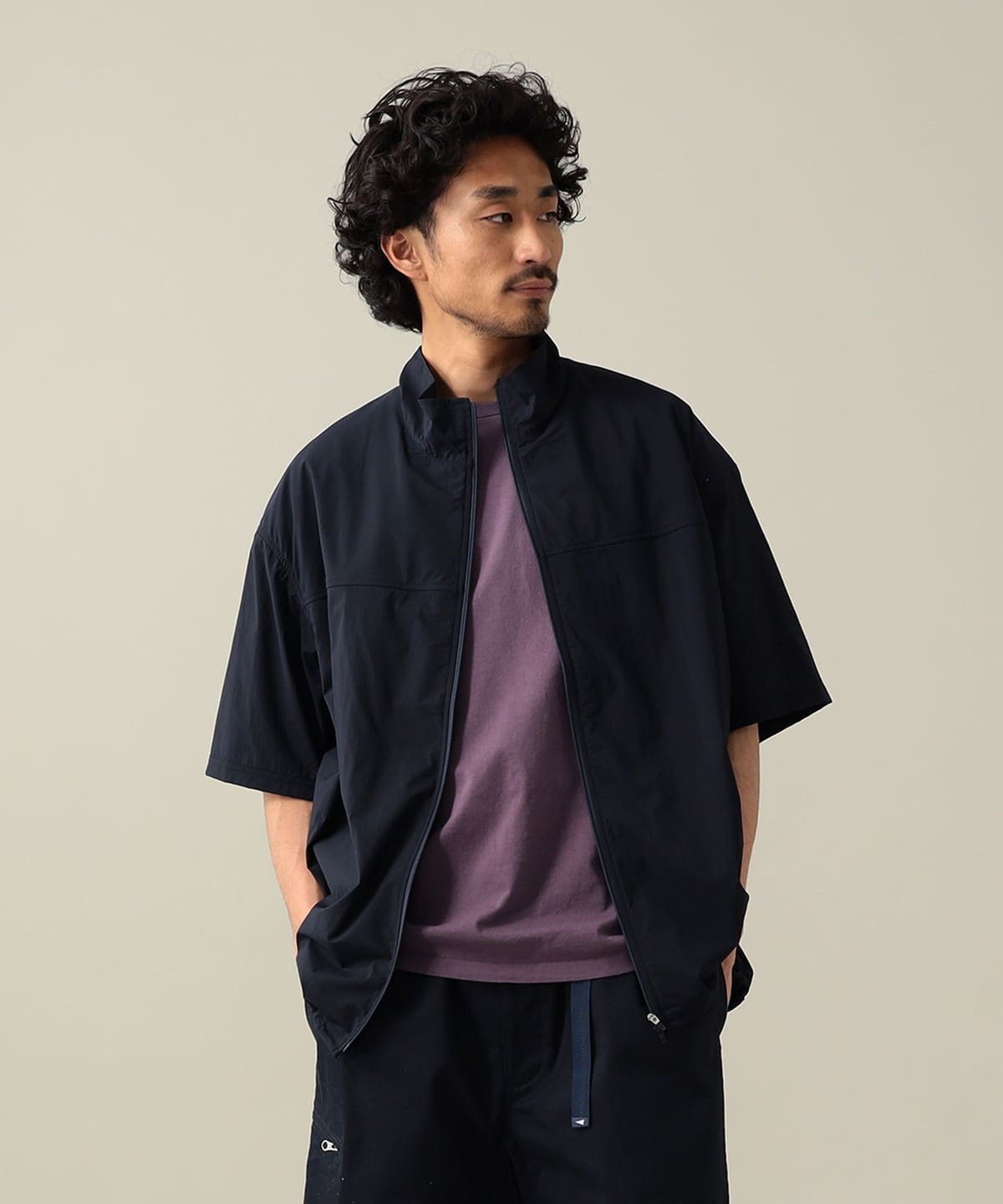 Costa Short Sleeve Zip Up シャツ・ブラウス MEN NAVY L Costa Short Sleeve Zip Up シャツ・ブラウス MEN NAVY L