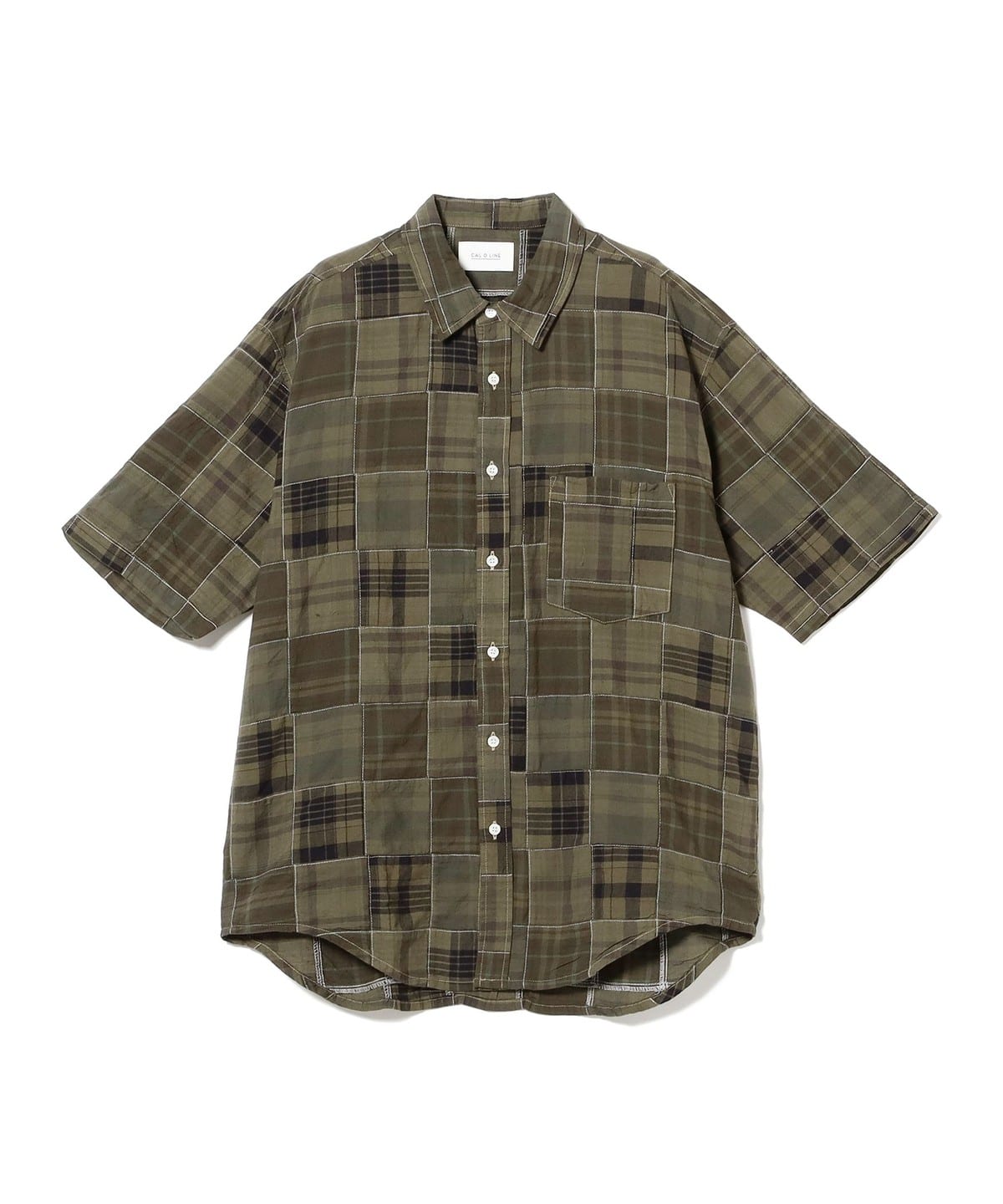 【EXCLUSIVE】CAL O LINE キャル・オー・ライン / Overdyed Madras check shirt シャツ・ブラウス MEN OLIVE XL 【EXCLUSIVE】CAL O LINE キャル・オー・ライン / Overdyed Madras check shirt シャツ・ブラウス MEN OLIVE XL