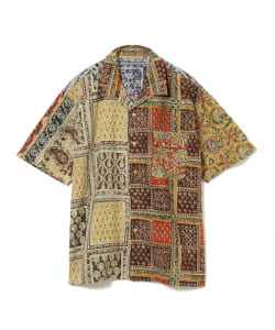 【EXCLUSIVE】CAL O LINE / block print short sleeve shirt
