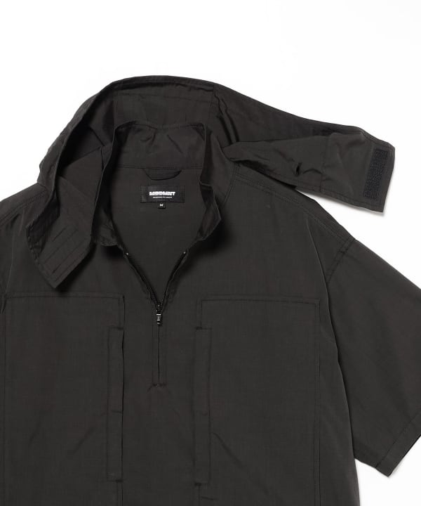 MODMNT / HALF ZIP HOODED SHIRT