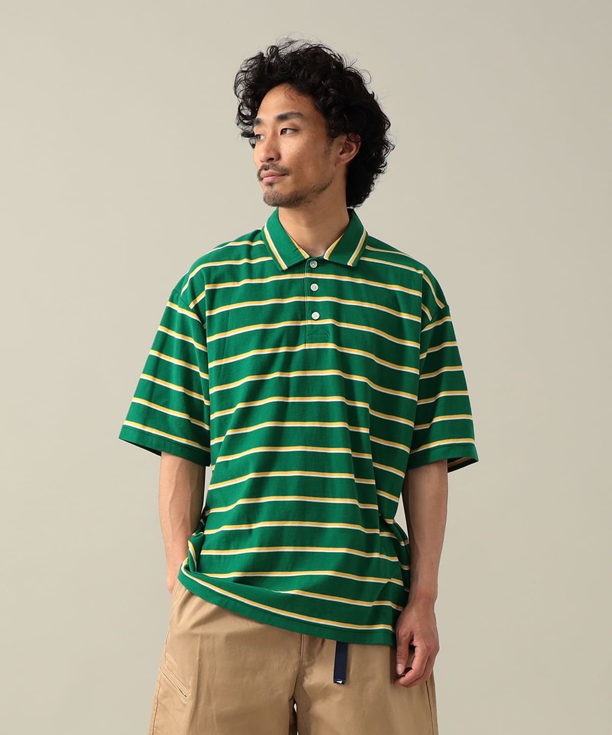 Elliot Stripe Polo シャツ・ブラウス MEN GREEN L Elliot Stripe Polo シャツ・ブラウス MEN GREEN L