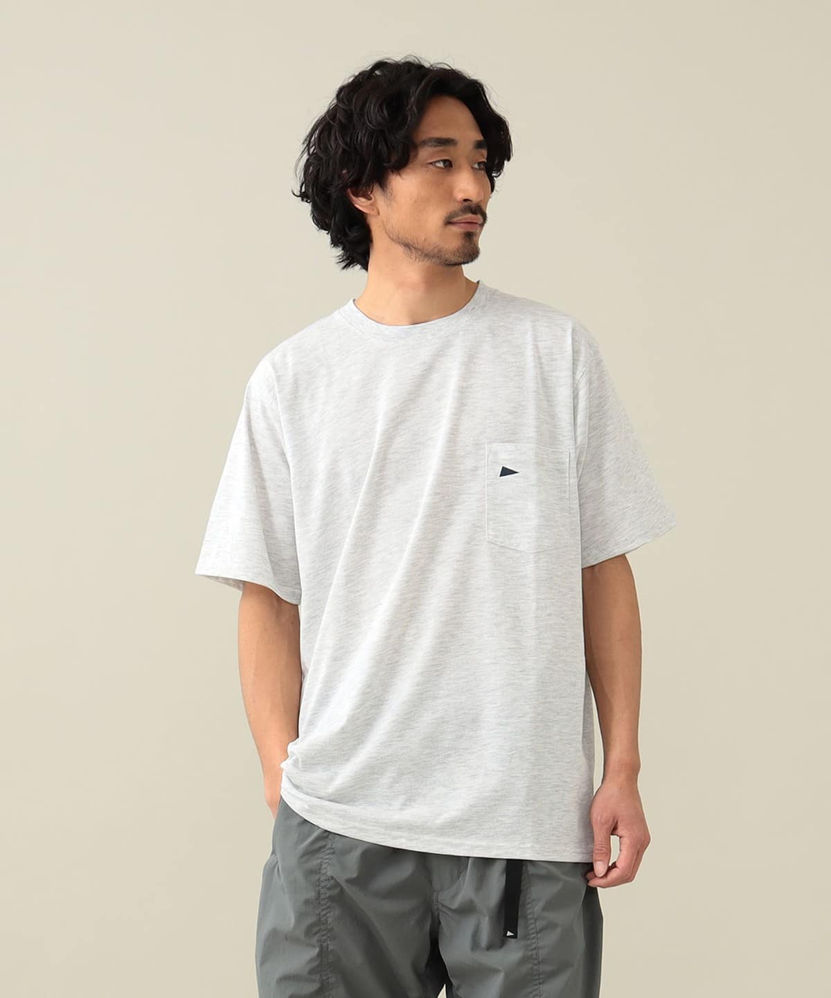 Quick Dry Tee Tシャツ・カットソー MEN OATMEAL×NAVY XL Quick Dry Tee Tシャツ・カットソー MEN OATMEAL×NAVY XL