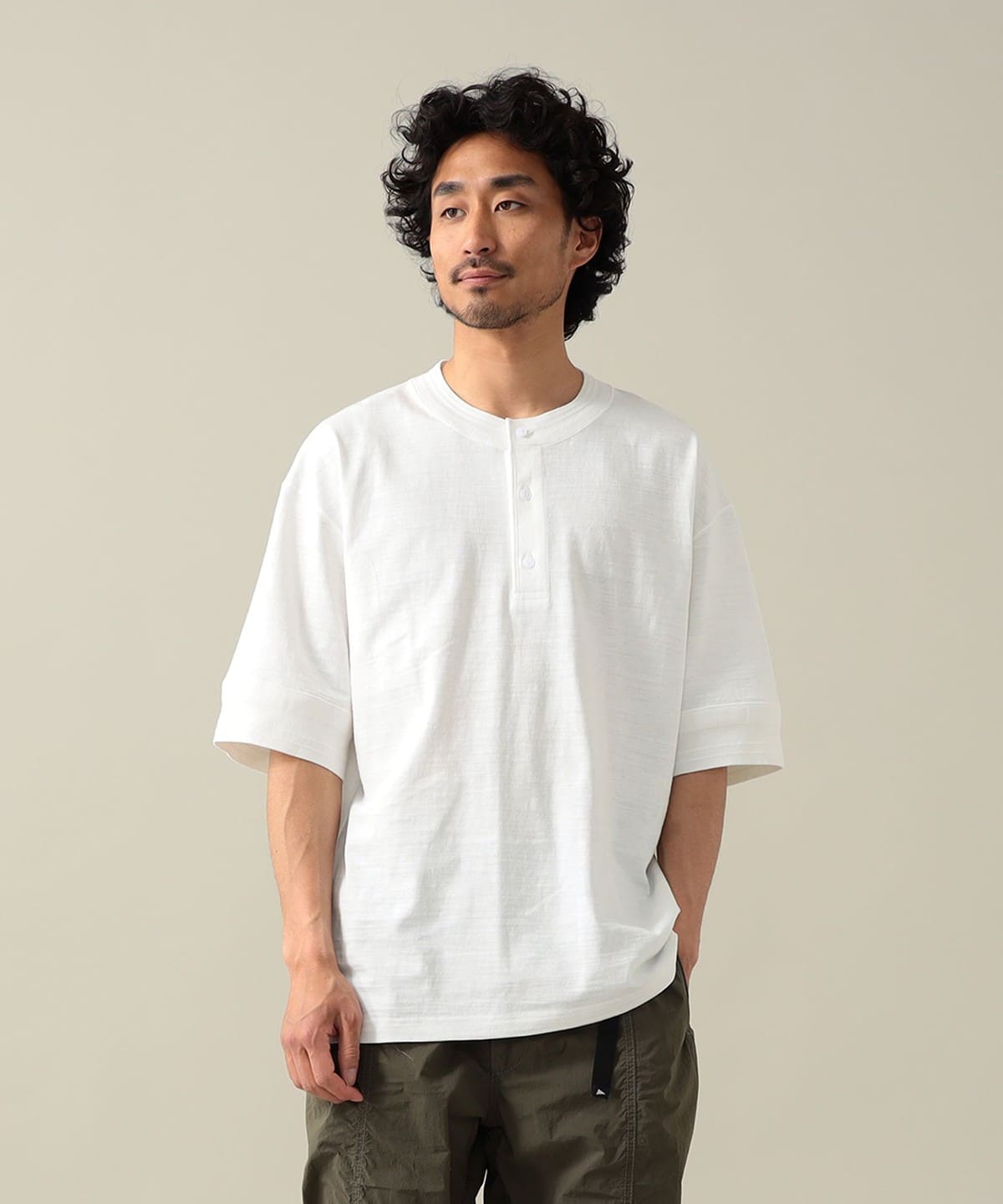 Donald Henley Tee Tシャツ・カットソー MEN WHITE XL Donald Henley Tee Tシャツ・カットソー MEN WHITE XL