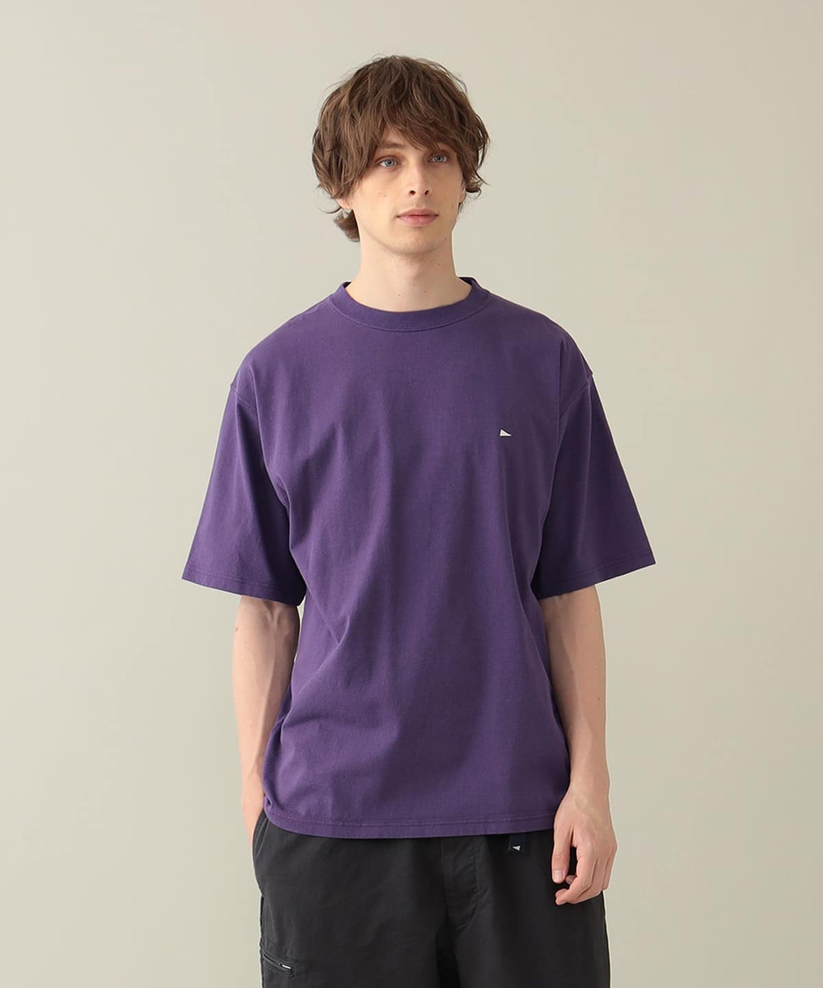 Minimalist Embroidered Tee Tシャツ・カットソー MEN PURPLE S Minimalist Embroidered Tee Tシャツ・カットソー MEN PURPLE S