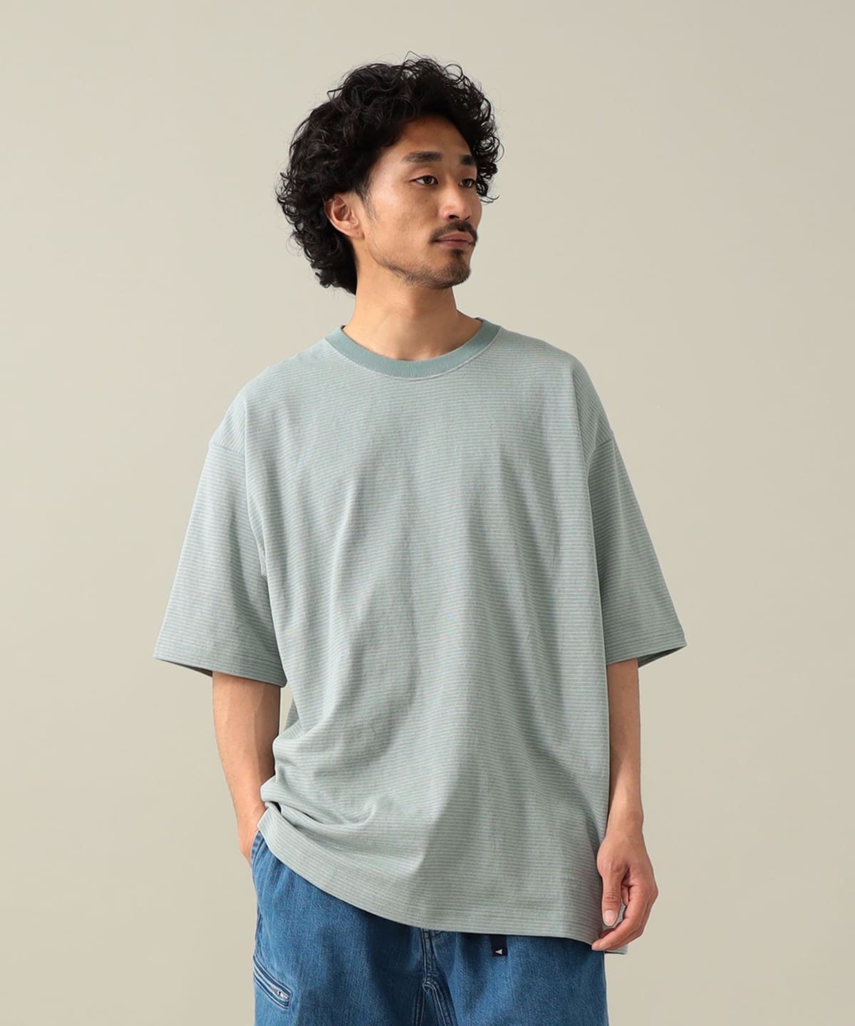 Hawkinson Striped Crew Short Sleeve Tシャツ・カットソー MEN SAGE L Hawkinson Striped Crew Short Sleeve Tシャツ・カットソー MEN SAGE L