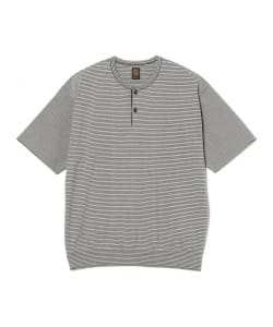 BATONER /BROWSING HENLEY NECK T-SHIRT