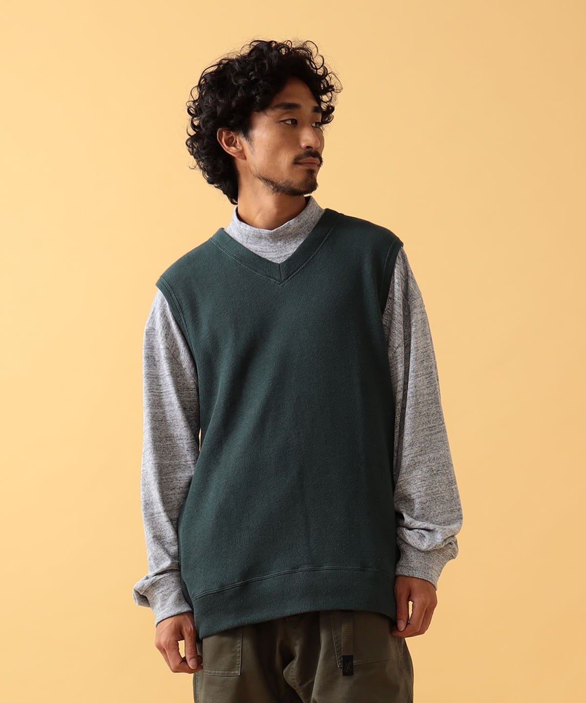 Roe V-neck Vest トップス MEN DARK GREEN S Roe V-neck Vest トップス MEN DARK GREEN S