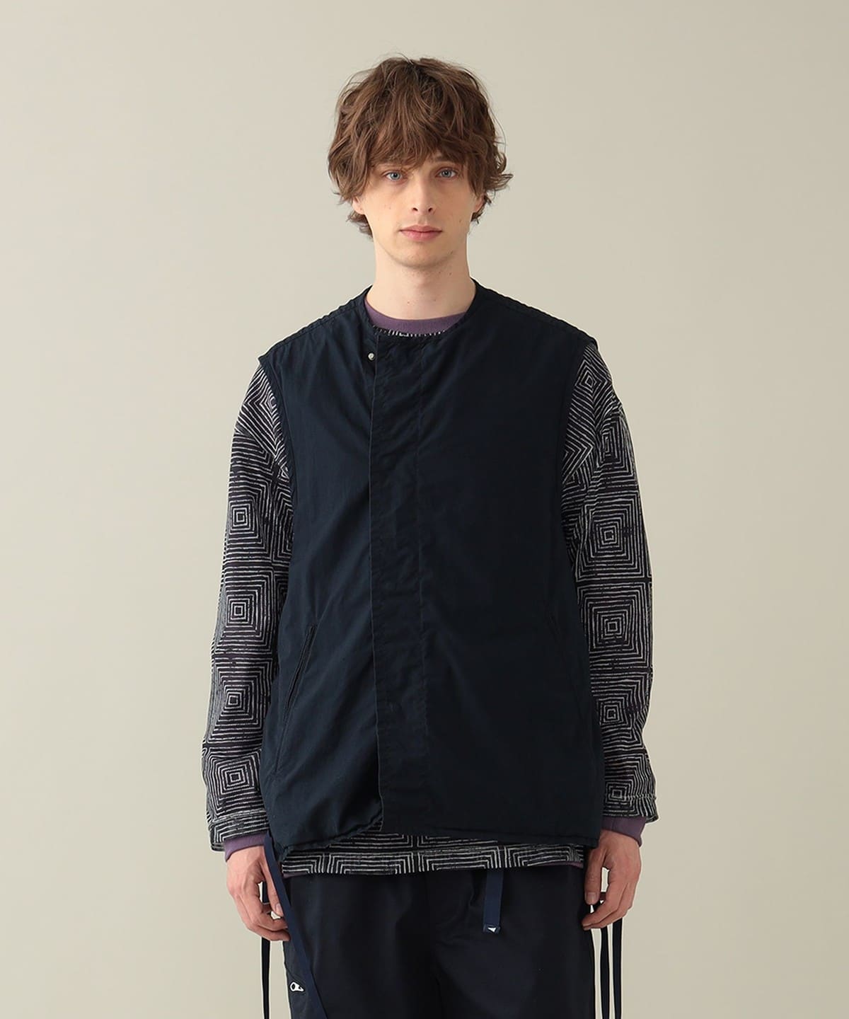 Raff Vest トップス MEN NAVY M Raff Vest トップス MEN NAVY M
