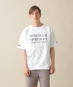 ＜MEN＞Champion × Pilgrim Surf+Supply / Print Crew T-Shirt