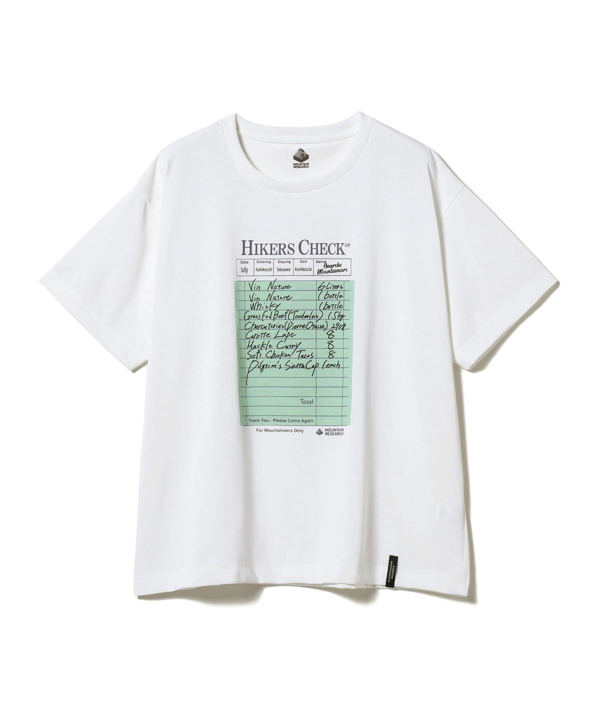 【EXCLUSIVE】 MOUNTAIN RESEARCH マウンテンリサーチ / Receipt Tee Tシャツ・カットソー MEN WHITE XL 【EXCLUSIVE】 MOUNTAIN RESEARCH マウンテンリサーチ / Receipt Tee Tシャツ・カットソー MEN WHITE XL